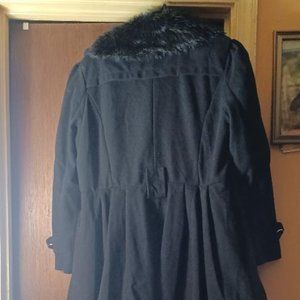 Mid length black wool coat (never worn)